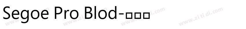 Segoe Pro Blod字体转换